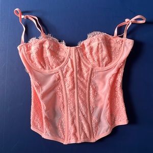 urban outfitters modern love corset light pink
